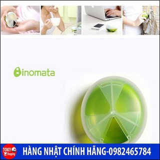 Hộp đựng thuốc loại tròn inomata màu xanh Hàng Nhật nội địa