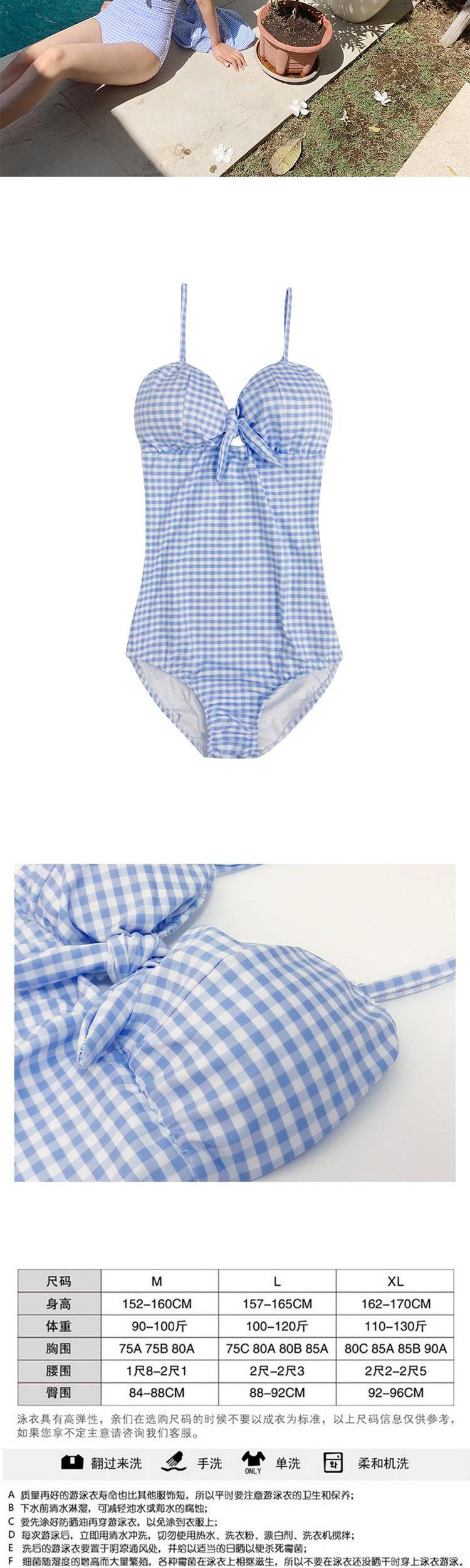 Đồ Bơi Một Mảnh Họa Tiết Ca Rô Phong Cách Hàn Quốc Quyến Rũ Dành Cho Nữ | BigBuy360 - bigbuy360.vn