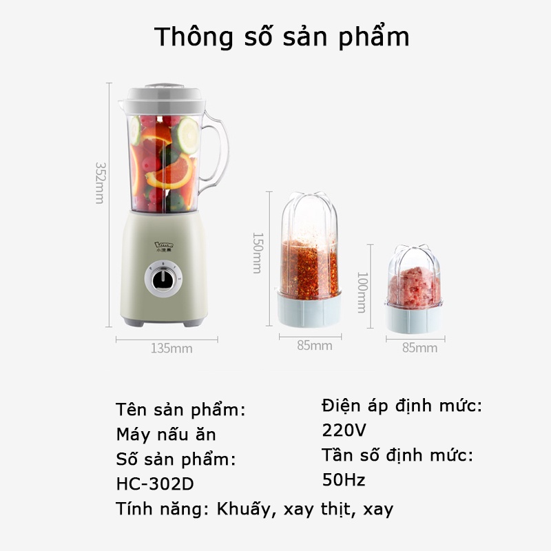 Máy say sinh tố đa năng Lotor 1L - Xay thịt, xay khô, xay sinh tố tiện lợi - Bảo hành 12 tháng