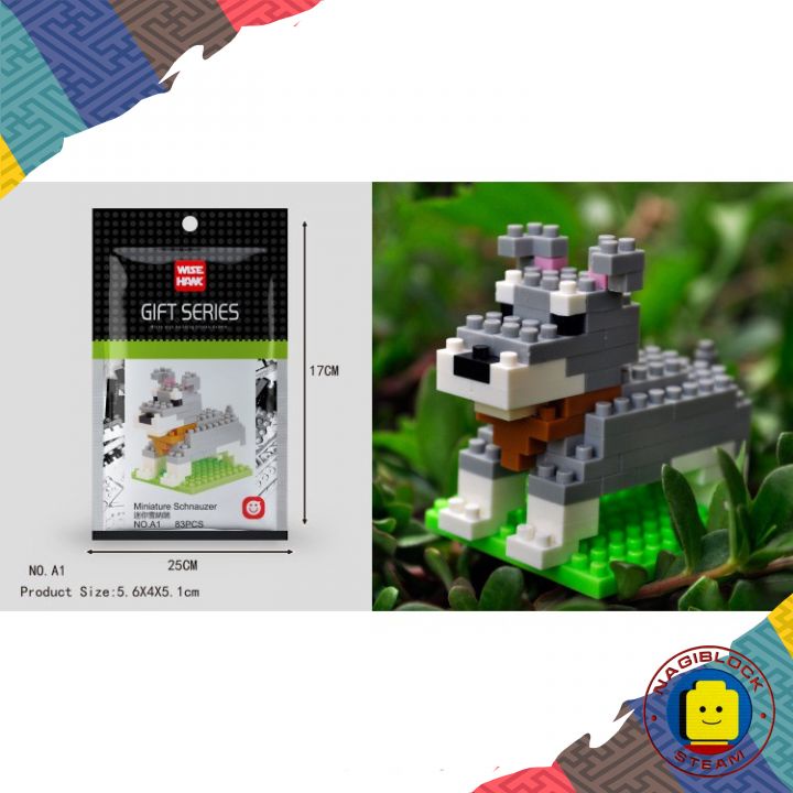 Đồ chơi lắp ghép mô hình động vật nanoblock WISE HAWK A01-A09