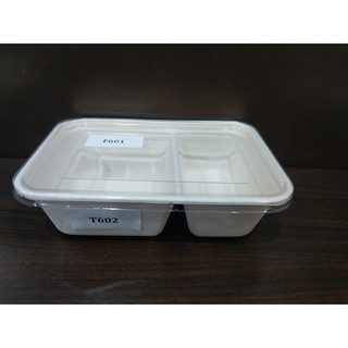 Comb 50 Hộp Bã Mía 2 ngăn 600ml + nắp Không đọng sương mã TF602