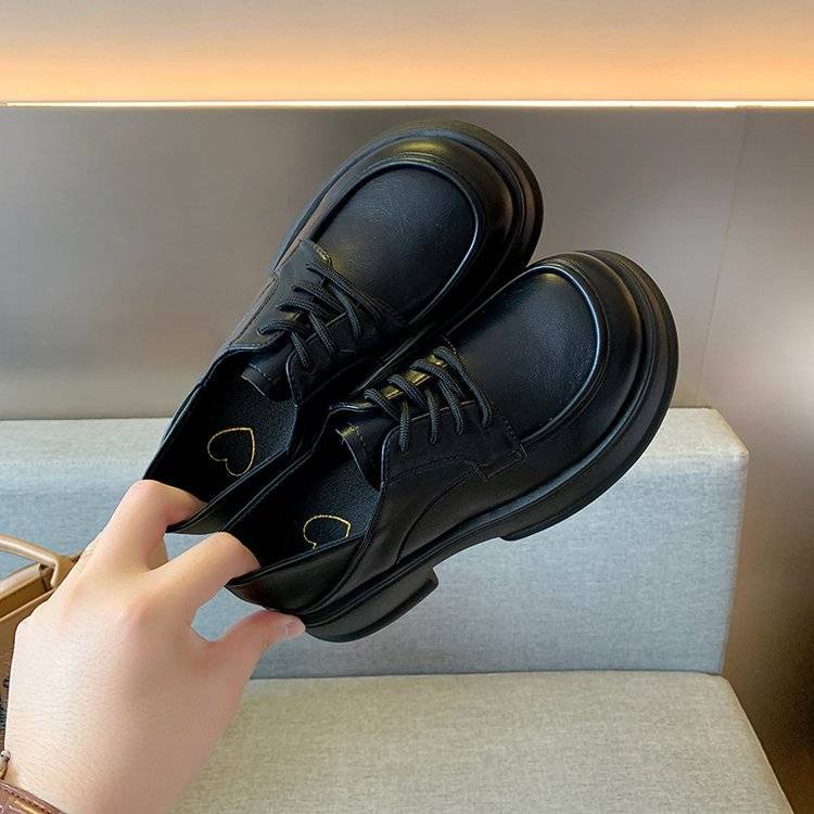 Giày Da Đế Dày Thời Trang Mùa Hè Phong Cách Retro Cho Nữ