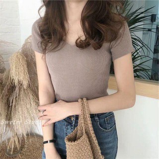 Áo Len Tăm Cổ Tim