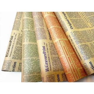 Sale off 30% GIẤY BÁO GÓI HOA TIẾNG ANH CỔ ĐIỂN loại dày combo 40-45 tờ