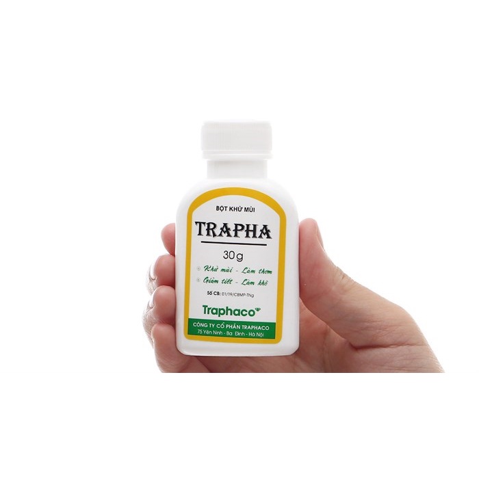 Bột Khử Mùi TRAPHA Khử Mùi Hôi Chân, Khử Mùi Hôi Nách Traphaco Lọ 30g