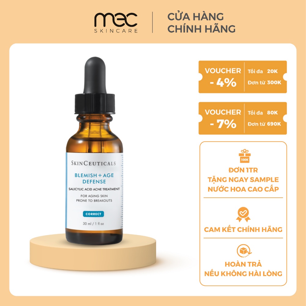 Serum giảm bít tắc, chống lão hóa Skinceuticals Blemish + Age Defense - Mecskincare