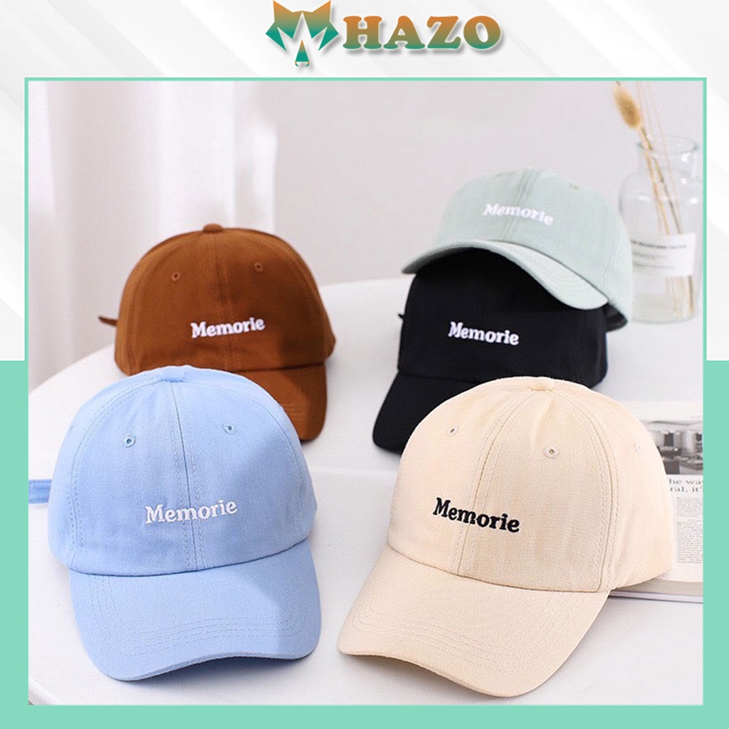 Mũ lưỡi trai Nón kết thêu chữ Memorie And Forever phong cách Ulzzang form unisex nam nữ
