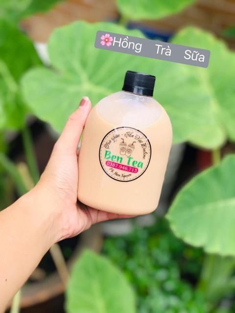 10 chai nhựa lùn 500ml nắp đen cao cấp