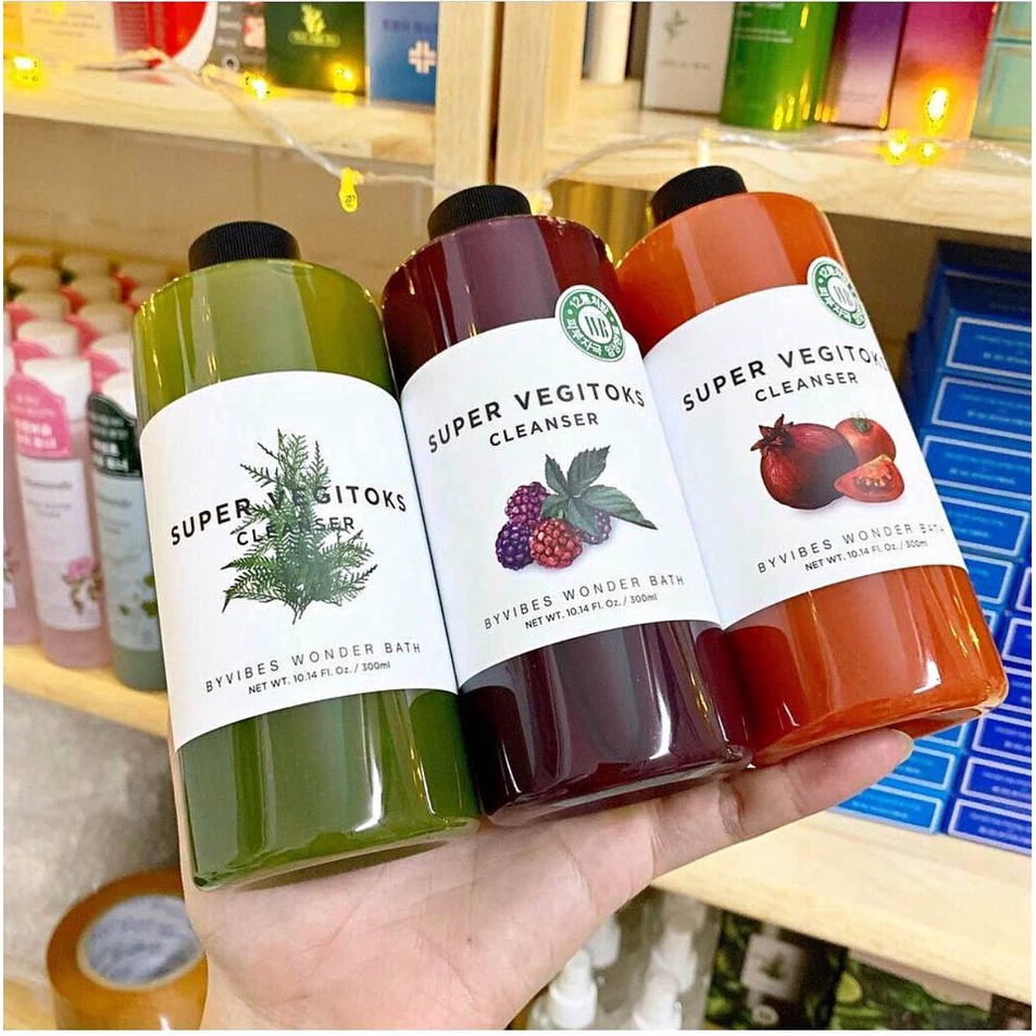 Sữa rửa mặt thải độc sủi bọt rau củ super vegitoks cleanser hàn quốc chĩnh hãng