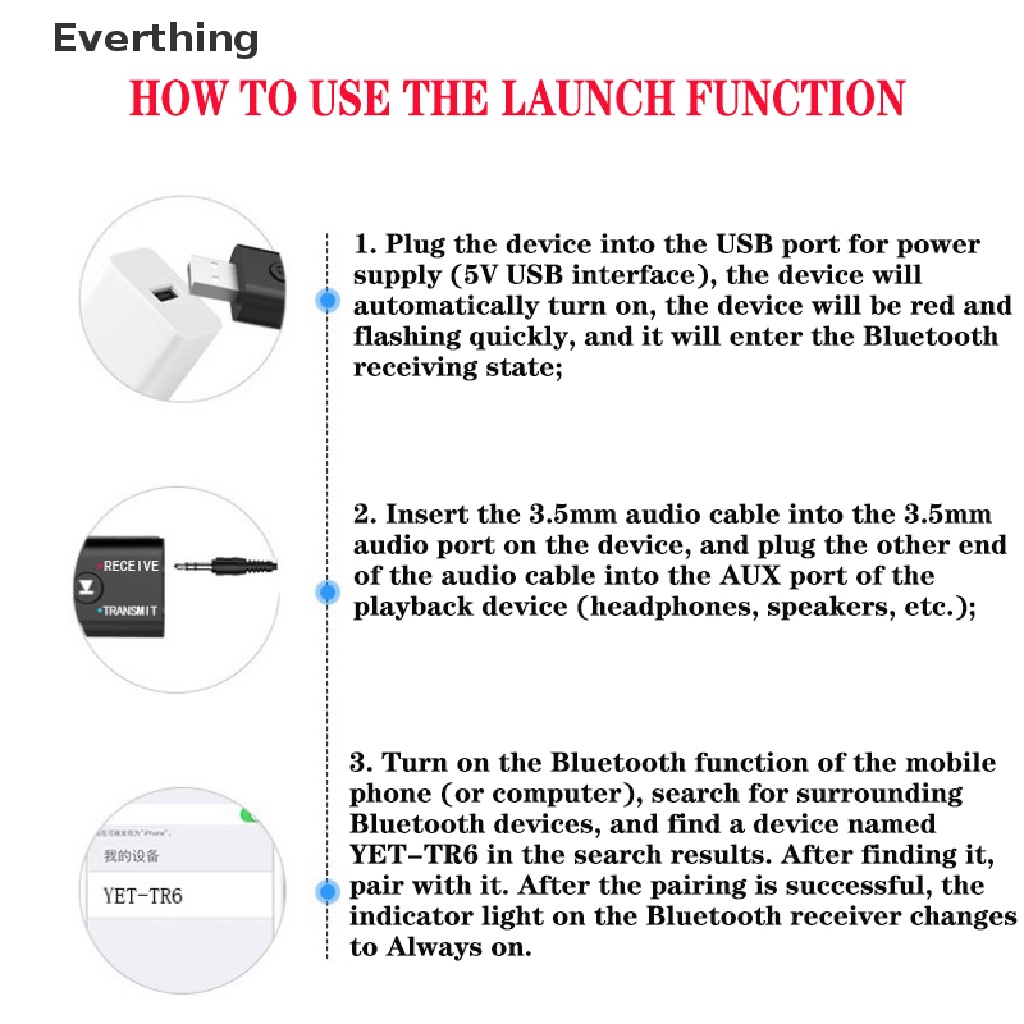 Thiết Bị Truyền Nhận Tín Hiệu Bluetooth Không Dây 2 Trong 1 Cho Máy Tính