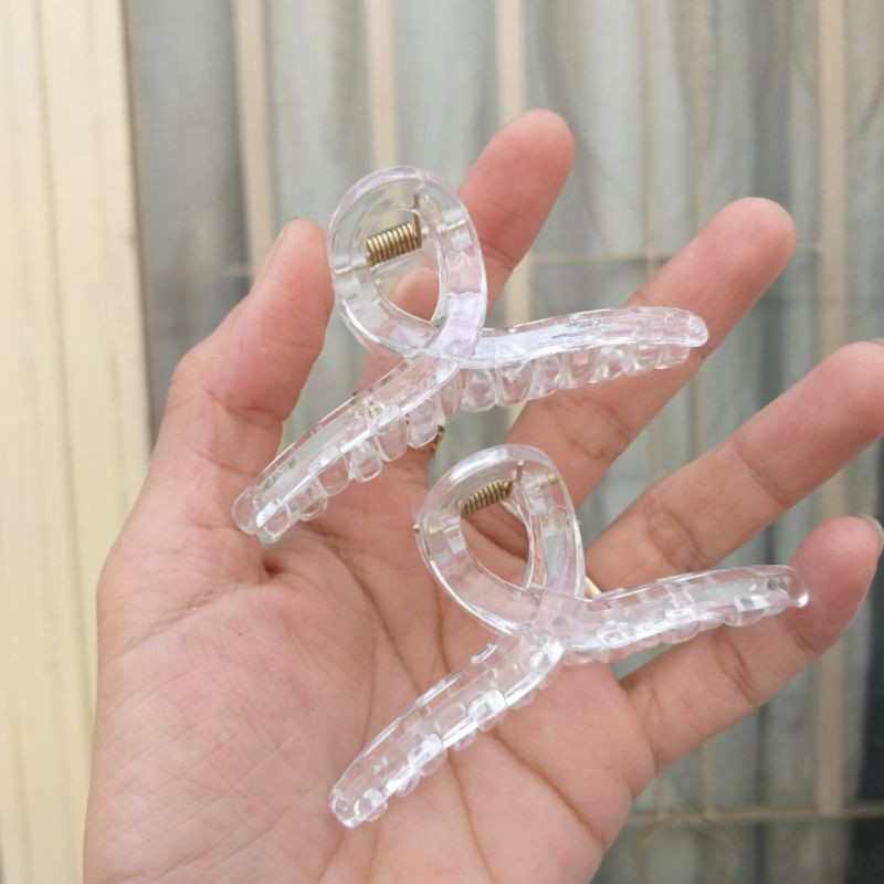 Kẹp càng cua trong suốt Size nhỏ 7cm/trung 9cm
