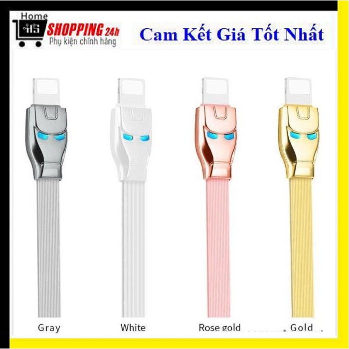 Cáp sạc cao cấp Hoco U14 Steel Man Lightning- Chính hãng