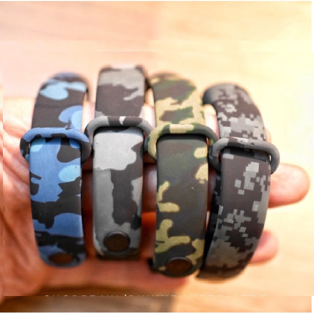 Xiaomi Miband 5 miband5/ Miband 6 / miband6 - Dây đeo thay thế silicon camo rằn ri phiên bản phong cách thời trang