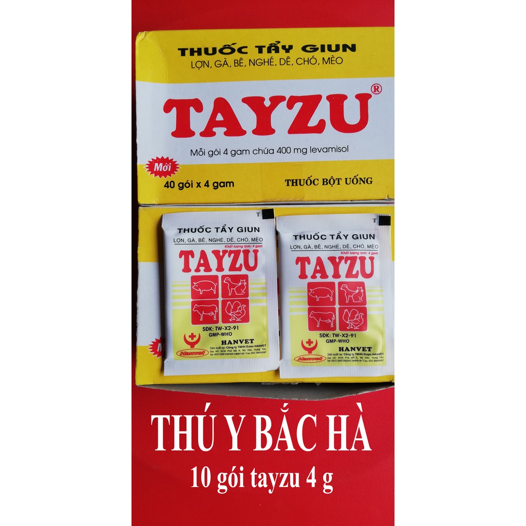 10 gói tayzu 4g Chuyên dùng cho chó mèo, gia súc, gia cầm, gà chọi gà đá, chim cảnh, thú cảnh