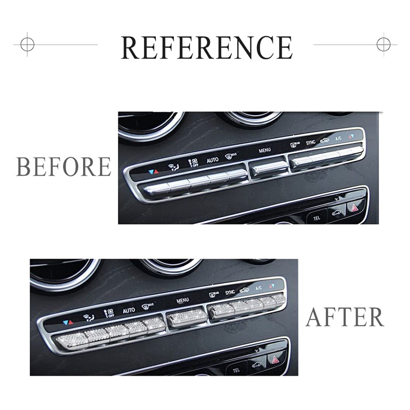 Set 11 nắp đậy công tắc điều khiển máy điều hòa cho Mercedes Benz AMG W205 X253 C GLC