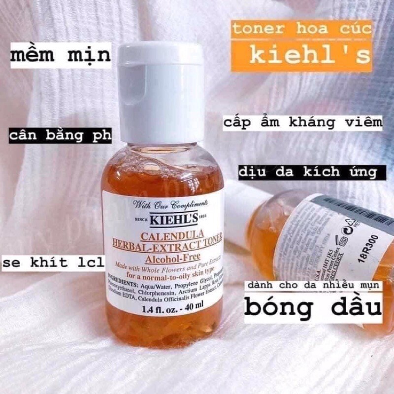 Toner Hoa Cúc Dưỡng Da Dịu Nhẹ Kiehl's / Kiehls Calendula Herbal Extract Alcohol-free 40ml | BigBuy360 - bigbuy360.vn