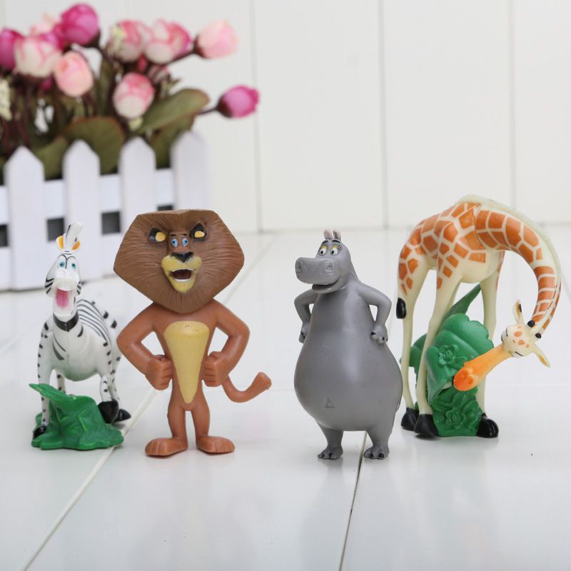 Set 4 Mô Hình Đồ Chơi Nhân Vật Trong Phim Hoạt Hình &quot;Madagascar&quot;