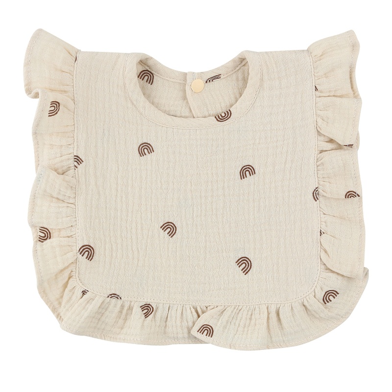 Yếm Ăn Cotton Mềm Mại Kèm Thắt Lưng Có Thể Điều Chỉnh Dành Cho Bé Trai
