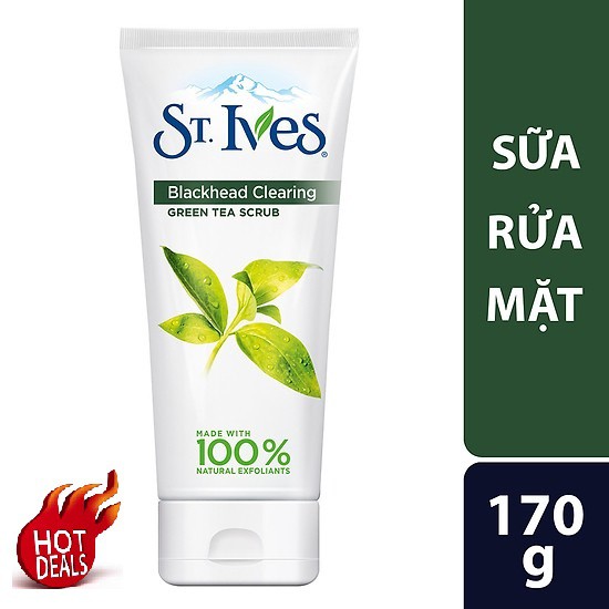 Sữa Rửa Mặt Tẩy Tế Bào Chết Trà Xanh St.ives Green Tea Scrub 170g