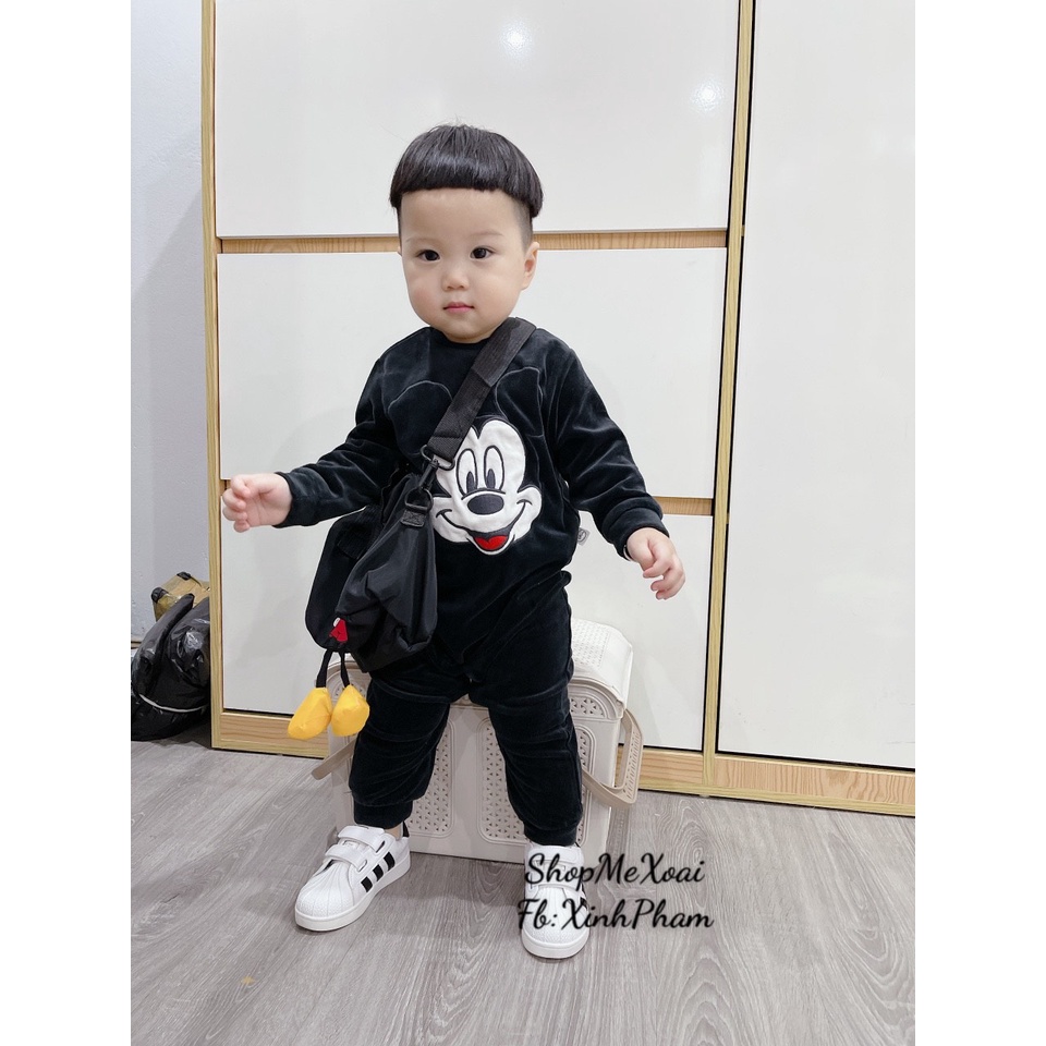 [Size 6M] [Chọn mẫu 1] BỘ LIỀN THÂN VẢI Nỉ cho bé xuất dư xịn size 6M(5-7kg)