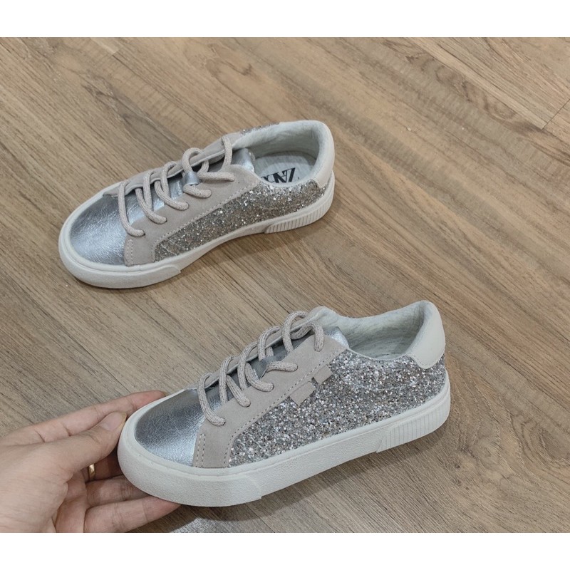 Giày thể thao nữ Zara nhũ bạc