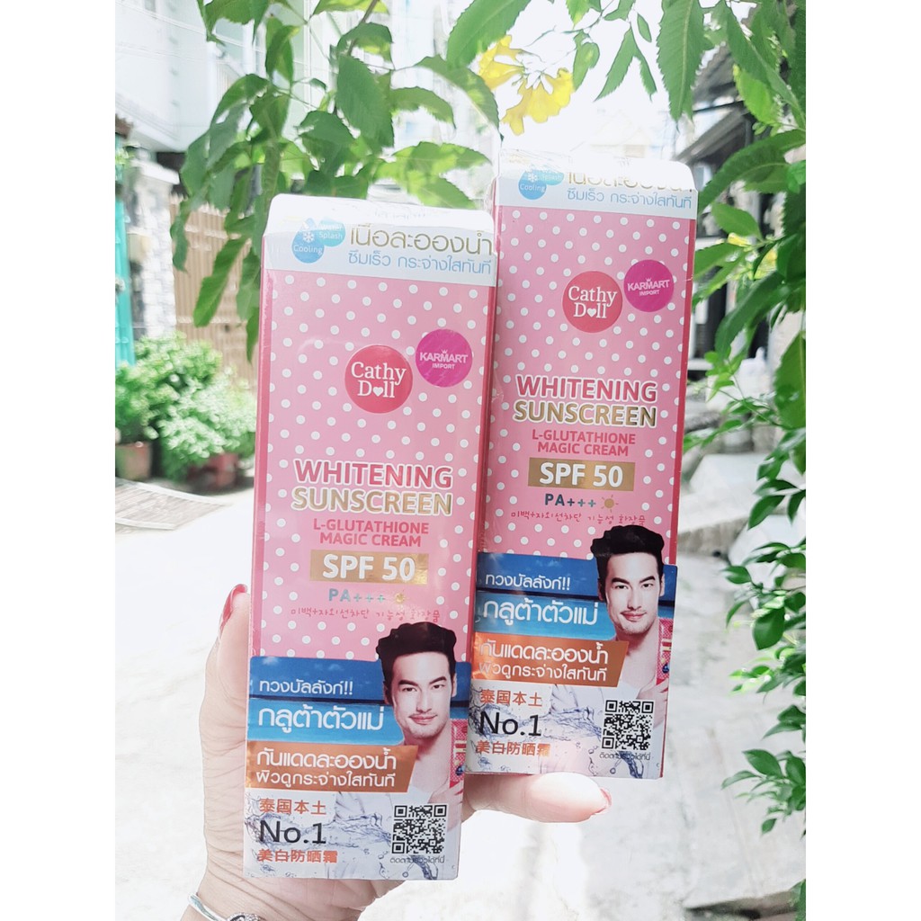 Kem Chống Nắng Trắng Da Cathy Doll Whitening Sunscreen L-glutathione Magic Cream SPF 50 PA+++