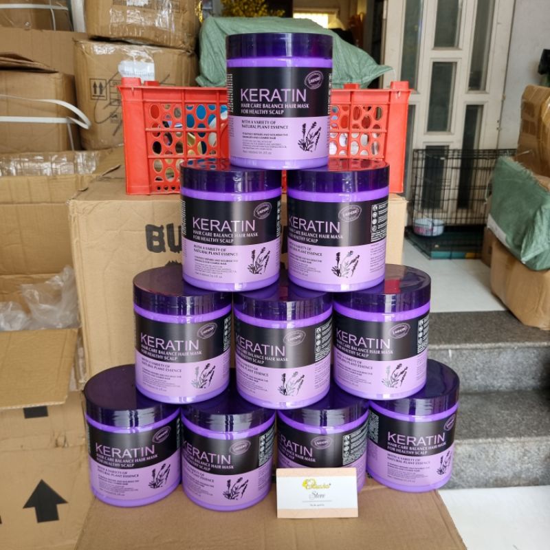 Kem ủ tóc KERATIN COLLAGEN 1000ML LAVENDER BRAZIL NUT - Ủ hấp tóc cung cấp dưỡng chất KERATIN tự nhiên