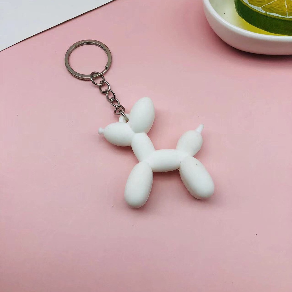 Móc Khóa Hình Chú Chó Và Bong Bóng Dễ Thương