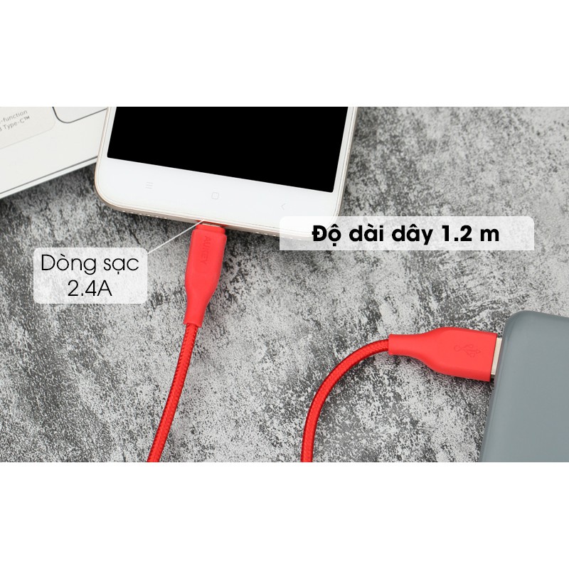 Cáp Micro 1.2 m AUKEY CBAM1 Đỏ ( Likenew )