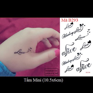 Xăm dán tattoo chữ B293