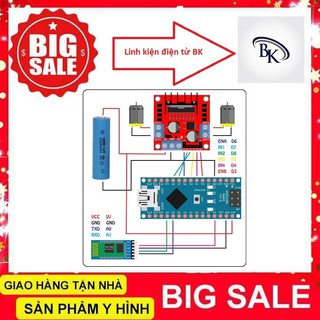 combo xe robot điều khiển bluetooth arduino
