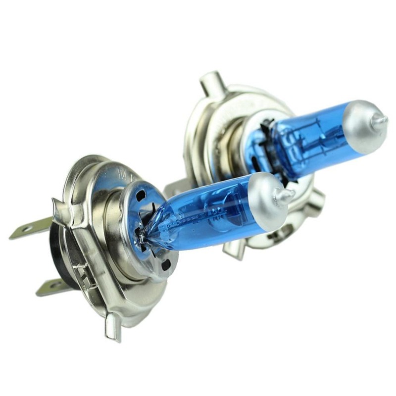 Bộ 2 Đèn Pha H4 55W Dc12V Bi-Xenon Hid 6000K Ánh Sáng Trắng