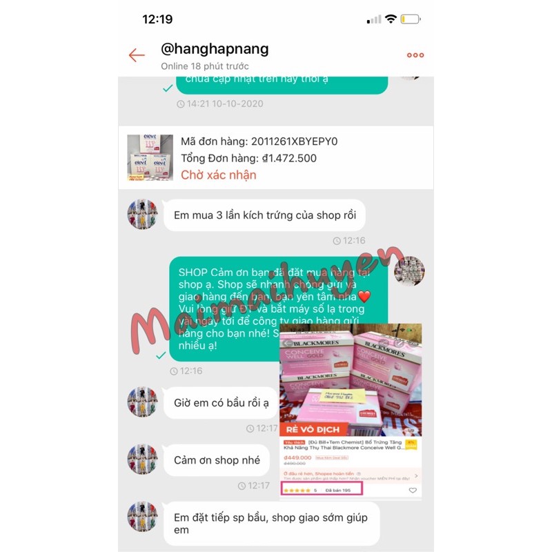 (Đủ Bill+Tem Chemist) Bổ Trứng Tăng Khả Năng Thụ Thai Blackmore Conceive well gold của Úc | BigBuy360 - bigbuy360.vn