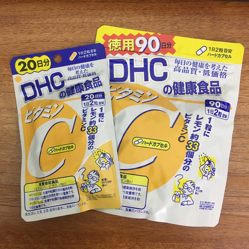 Viên uống Vitamin C DHC hard capsule Nhật Bản dùng tăng sức đề kháng