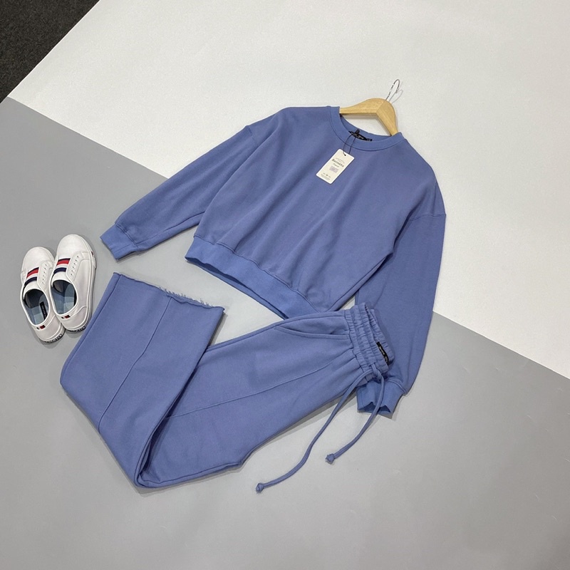 Bộ nỉ quần suông 4 màu