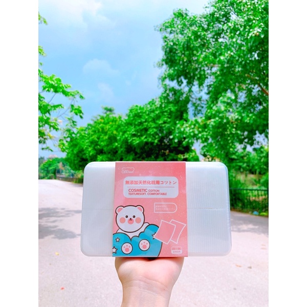 Bông Tẩy Trang Miniso, Olibear 1000 miếng - Nhật Bản