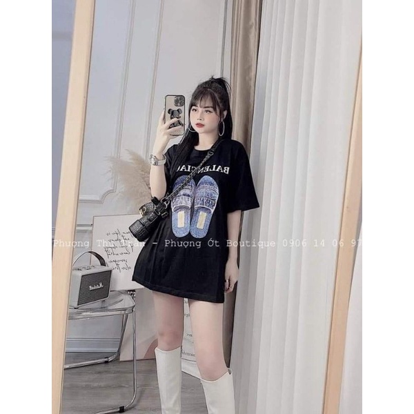 Áo thun unisex, áo thun a1354 hình đôi dép (Hàng loại 1)