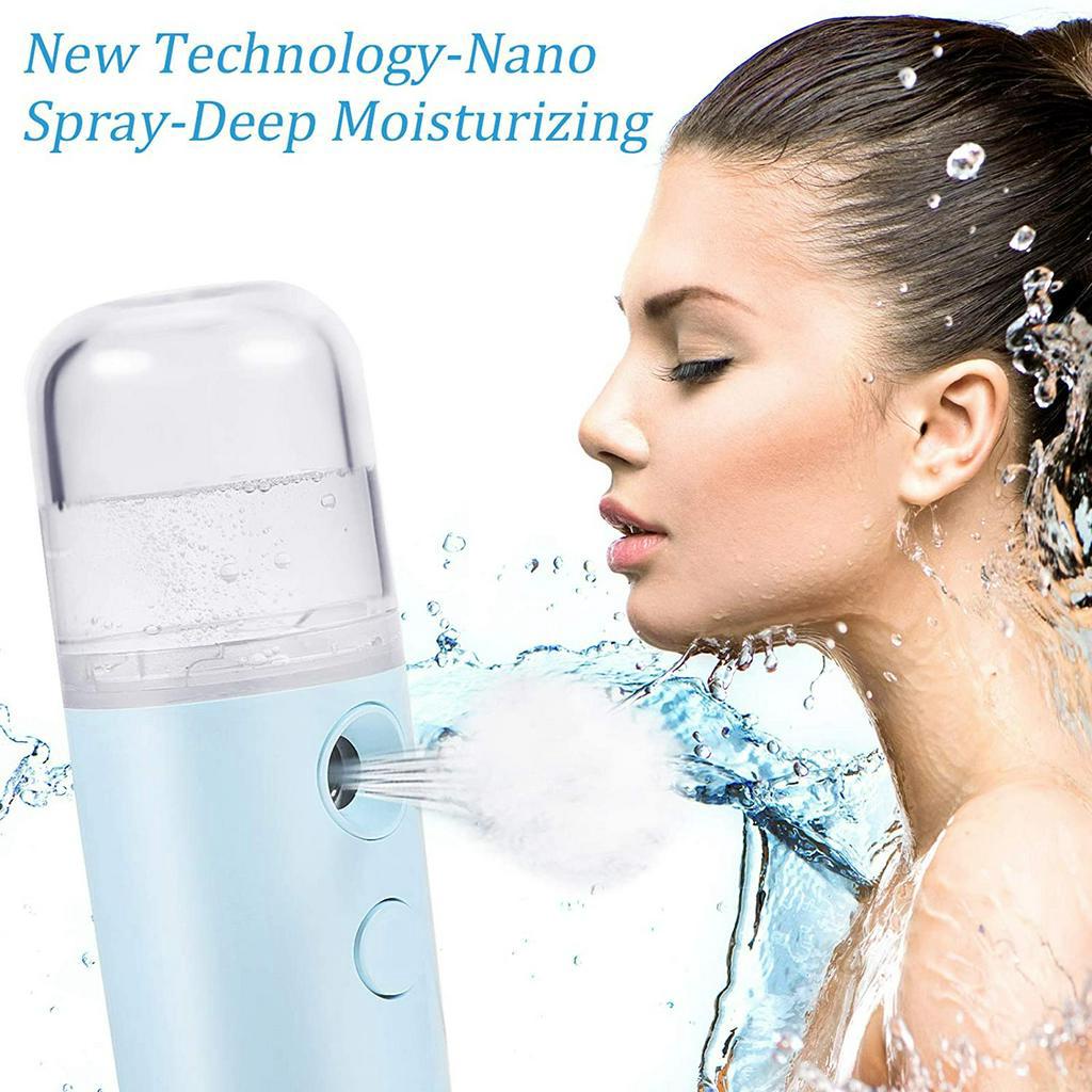 Máy tạo độ ẩm cho mặt mini nano cầm tay, máy phun sương di động, có thể sạc bằng USB - hickies lacing system
