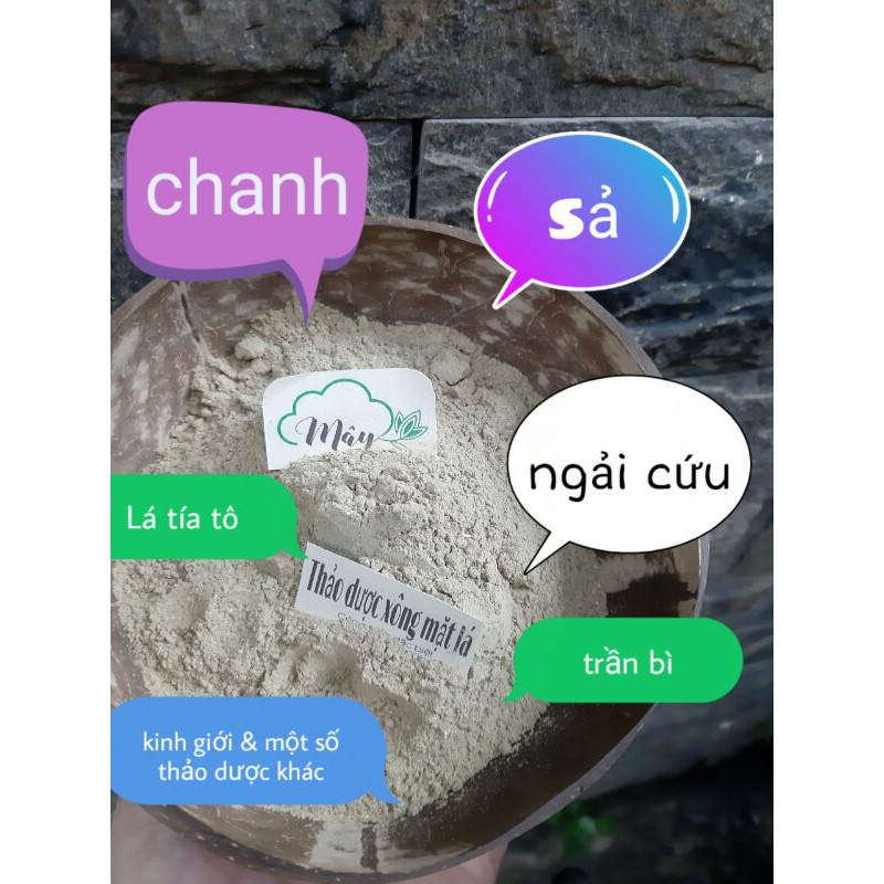 Xông mặt thảo dược lá  Handmade _50g