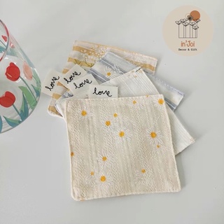 Lót cốc vải thêu hoa vintage phong cách Hàn Quốc - in'Joi Decor