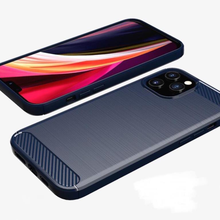 Ốp lưng dẻo Iphone 11/ 11 pro/ 11 pro max/ Iphone 12 mini/ 12/ 12 pro/ 12 Pro Max vân sợi cacbon chống sốc Rugger Amor