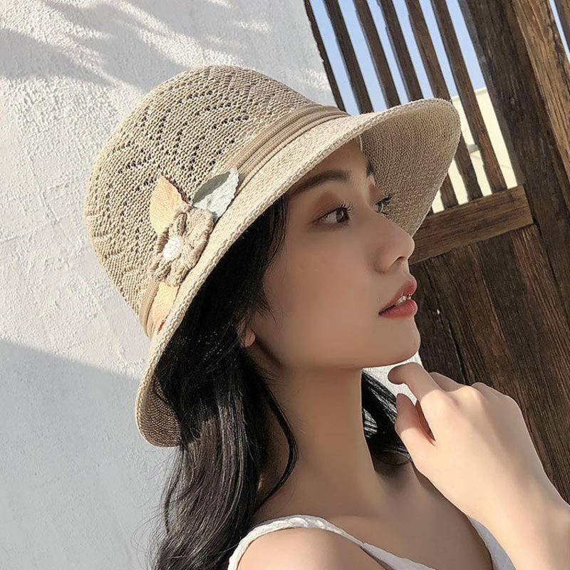 Mũ Cói Chống Nắng Gấp Gọn Tiện Lợi Thời Trang Đi Biển Mùa Hè Cho Nữ
