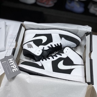 Giày sneaker | jordan 1 mid white black bản 1:1 . full bill box
