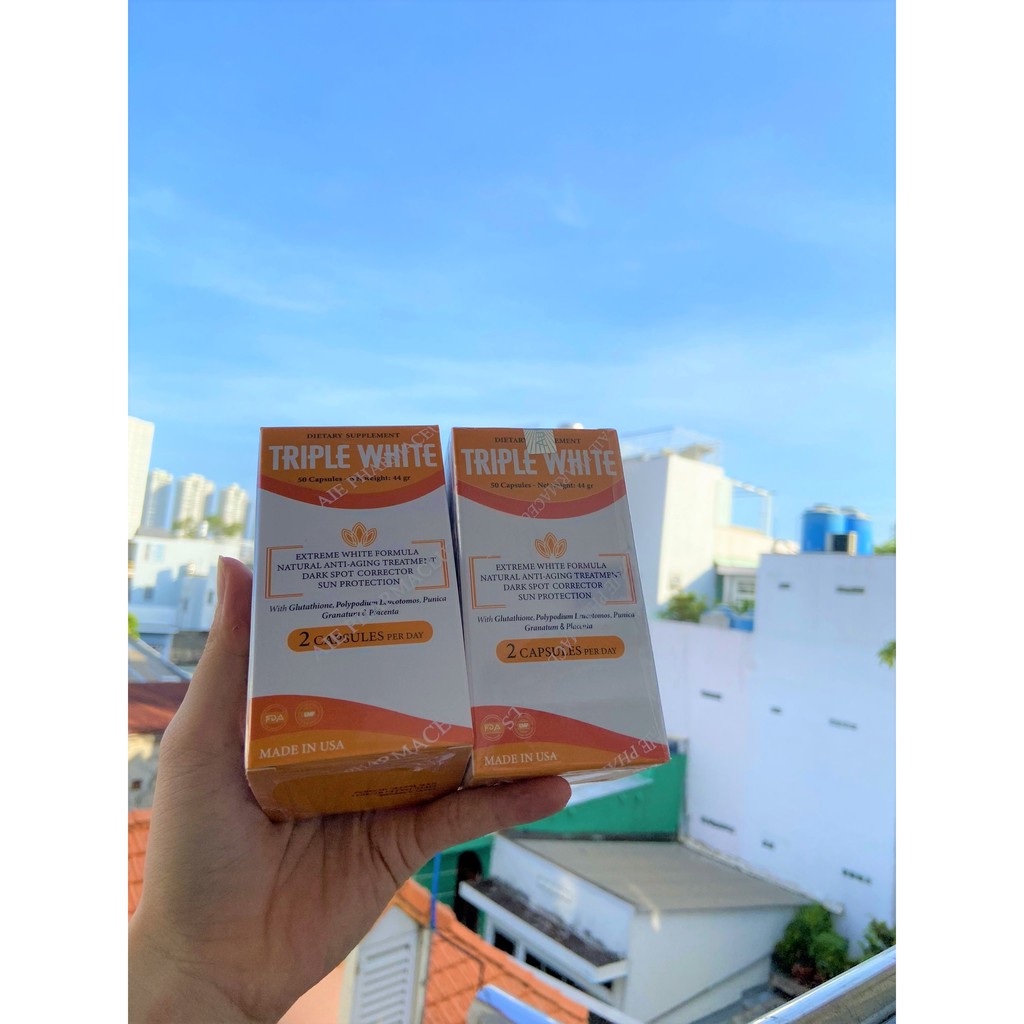 Viên Uống Trắng Da, Chống Nắng, Giảm Thâm Nám, Chống Lão Hoá của Mỹ - TRIPLE WHITE | BigBuy360 - bigbuy360.vn