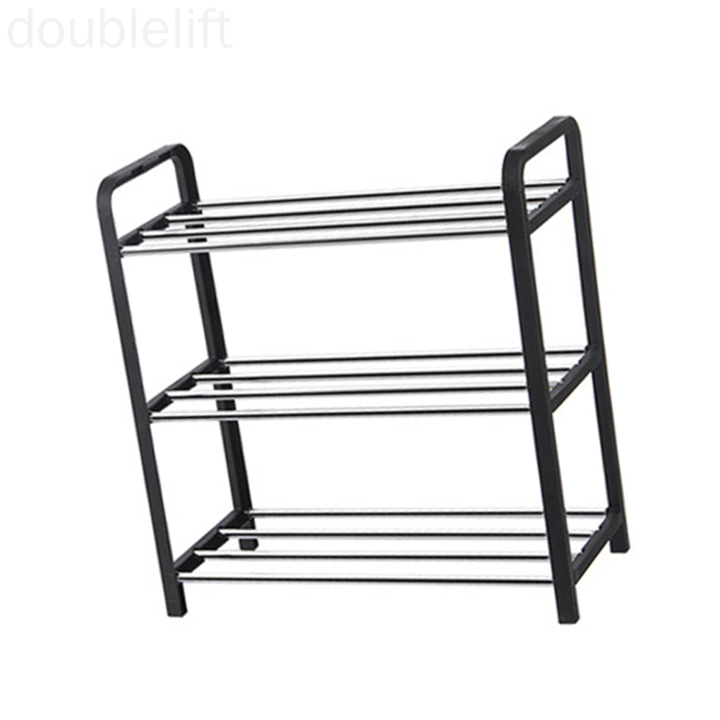 Shoes Rack Multi-layer Shoe Storage Shelf Organizer Household Metal Steel Stand doublelift store
