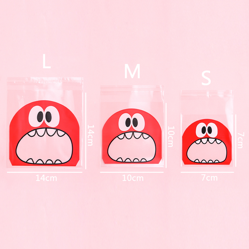 Bộ 100 Túi Nhựa Trong Suốt Đựng Bánh Kẹo Kích Thước 14x14cm Tiện Dụng