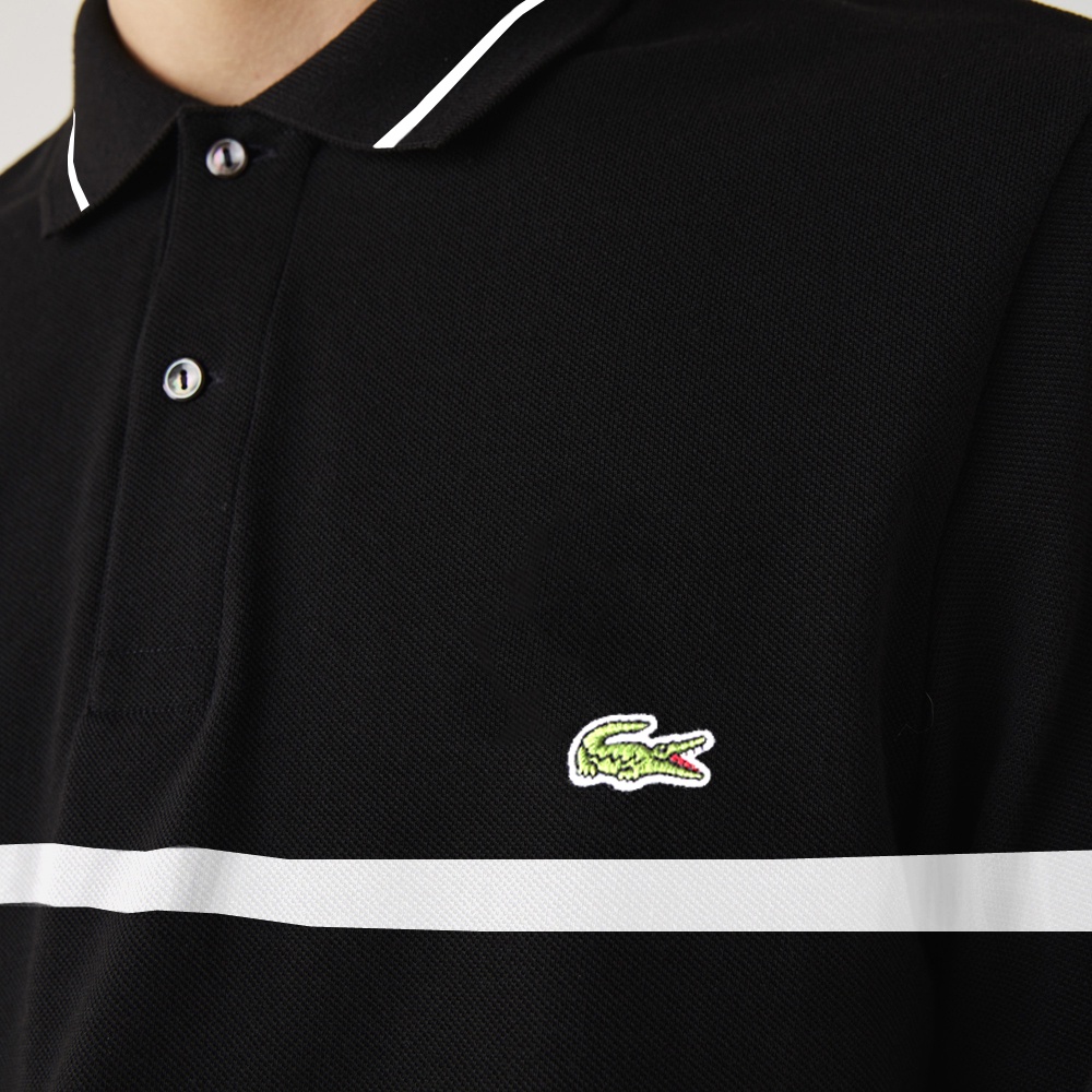 Áo thun nam có cổ polo cao cấp, màu kem phối viền sang trọng, Basis