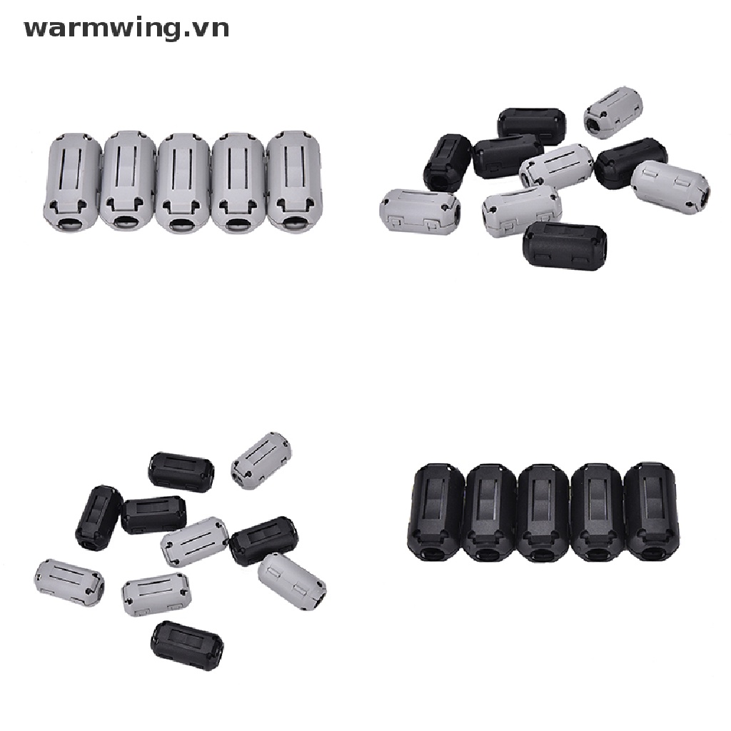 Set 5 Dây Cáp Lọc Lõi Ferrite 3.5mm Màu Đen Chống Ồn