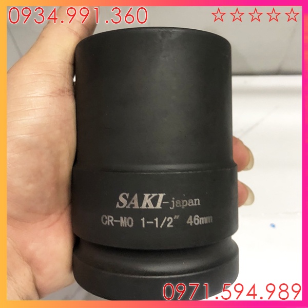 Đầu típ khẩu 1"1/2" 6 cạnh lục giác . Nhật Bản, dài 90mm, chất liệu carbon CRMO Siêu Cứng, Siêu Bền