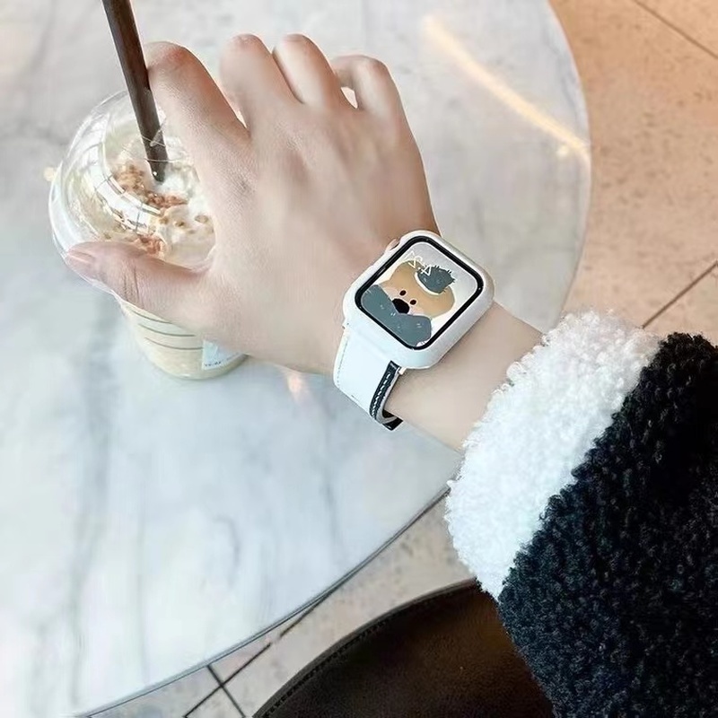 Dây Da HọA TiếT 2022 Cho ĐồNg Hồ Apple iWatch Ultra 8 3 4 5 SE 6 7 40mm 49mm 44mm 45mm 41mm